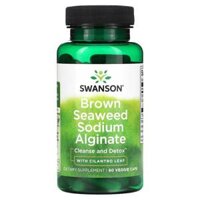 Swanson Brown Seaweed Sodium Alginate with Cilantro Leaf 60 Veggie Caps
