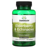 Swanson Elderberry & Echinacea with Agaricus Blazei Mushroom 120 Capsules