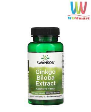 Swanson Ginkgo Biloba 24% 240 viên - Viên uống bổ não và tăng cường trí nhớ