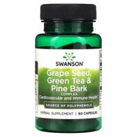 Swanson Grape Seed Green Tea & Pine Bark Complex 60 Capsules