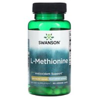 Swanson L-Methionine Featuring AjiPure 500 mg 60 Veggie Caps