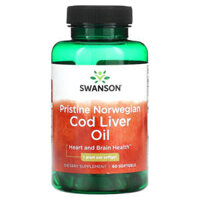 Swanson Pristine Norwegian Cod Liver Oil 1 g 60 Softgels