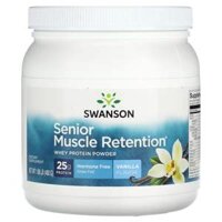 Swanson Senior Muscle Retention Whey Protein Powder Vanilla 1.06 lb (480 g)