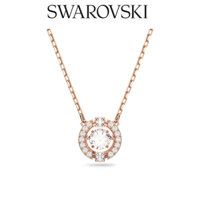 SWAROVSKI Vòng cổ Mặt Hoa Hồng Lấp Lánh Xinh Xắn Cho Nữ