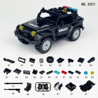 Swat Xe Jeep Quân Sự Thiết Bị Người Lính Xe Thể Thao Khối Xây Dựng Bộ Mô Hình MOC Xe Đồ Chơi Gạch Cho Bé Trai Người Lớn Quà Tặng