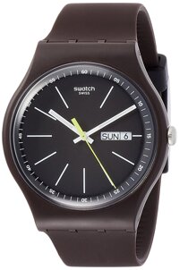 Swatch Men's Analogue Quartz Watch with Silicone Strap SUOC704