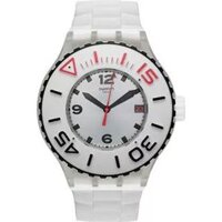 Swatch Watch, Unisex Swiss Blanca White Silicone, 44mm