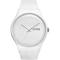 Swatch Watch, Unisex Swiss White Rebel Silicone, 41mm