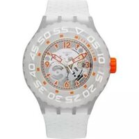 Swatch Watch, Unisex Swiss Clownfish White Silicone, 44mm