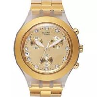 Swatch Watch, Unisex Swiss Chronograph Gold-Tone, 43mm