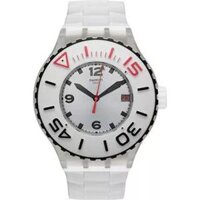 Swatch Watch, Unisex Swiss Blanca White Silicone, 44mm
