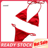 Swe Đẩy Lên Lưng Băng Bikini Bộ Hai Miếng Dây Micro Tam Giác Áo Ngực Eo Thấp Thông Đồ Bơi Cho Mùa Hè