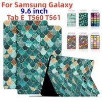 Sweat Proof Non-Slip Leather Stand For Tablet Samsung Galaxy Tab E 9.6 T560 T561 E561 9.6 inch High Quality PU Leather Shell Tablet Case Flip Stand Cover