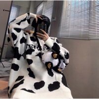 sweater ( áo nỉ ) bò sữa