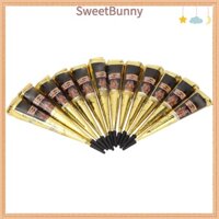 SweetBunny 12 Gói Tạm Thời Hình Xăm Tranh Dán Nón Nghệ Thuật Thân Thể Vẽ Lâu Dài Bán Vĩnh Viễn Đen 25G