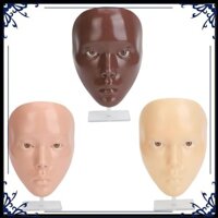 SweetBunny Thực hành trang điểm Mặt ma-nơ-canh silicon toàn mặt 5D thực tế có thể tái sử dụng chân đế