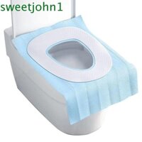 Sweetjohn 7 Bộ / túi Vỏ bọc bồn cầu dùng một lần, Vỏ bọc bồn cầu màu xanh chống thấm nước, Đệm ngồi dành cho bà bầu di động tiện lợi thoải mái dành cho người lớn