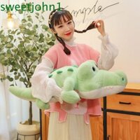Sweetjohn Đồ chơi nhồi bông cá sấu, Gối ôm động vật nhồi bông Búp bê cá sấu nhồi bông, Đồ chơi đi kèm Đồ chơi sang trọng cá sấu Đồ chơi nhồi bông cá sấu xanh Đồ chơi trẻ em