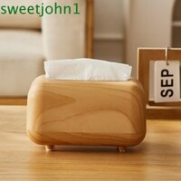 Sweetjohn Hộp đựng khăn giấy hạt gỗ giả, Hộp giấy để bàn chống trượt đa chức năng, Hộp đựng khăn giấy bằng nhựa đơn giản Hộp đựng khăn giấy mặt sáng tạo khách sạn