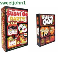 Sweetjohn Sushi Go Card Game, 108 chiếc Gia đình gặp nhau Sushi Go Pick And Pass Card, Trò chơi tiệc vui nhộn Nhiều người chơi Sushi Family Tiệc thường ngày Trò chơi bảng Sushi Trò chơi tiệc