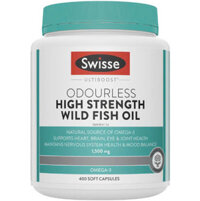 Swisse Ultiboost Odourless High Strength Wild Fish Oil 1500mg 400 Capsules