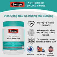 Swisse Ultiboost Odourless Wild Fish Oil - Viên Uống Dầu Cá Không Mùi 1000mg - 400 Viên