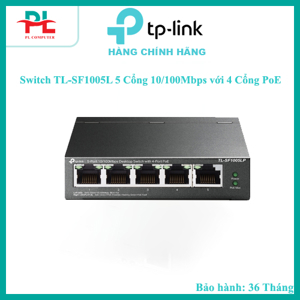 Switch 5 Cổng 10/100Mbps với 4 Cổng PoE TP-Link TL-SF1005LP
