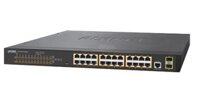 Switch chia mạng PLANET 24-port 10/100/1000Mbps PoE GS-4210-24P2S