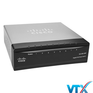 Switch Cisco SG200-08P 8-port Gigabit PoE Smart SLM2008PT