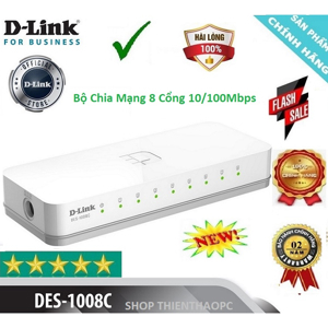 Switch D-Link DES-1008C - 8 port
