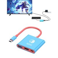 Switch dock cho nintendo switch & oled, nintendo switch docking station cho tv, phụ kiện nintendo switch base, portable switch travel dock, usb c to hdmi adapter cho steam deck / mac