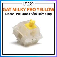 Switch Gateron Milky Yellow Pro linear 50g âm trầm dùng cho bàn phím cơ switch