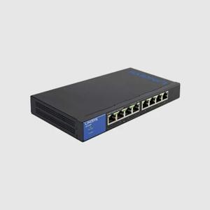 Thiết bị chia mạng Switch Linksys 8-Port Desktop Business Gigabit PoE (LGS108P)