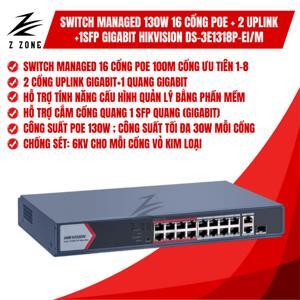 Switch POE 16 cổng Hikvision DS-3E1318P-EI