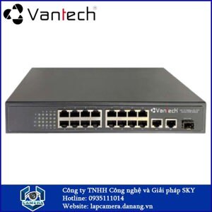 Switch Poe 16 Cổng Vantech Vps-16