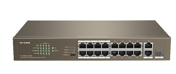 Switch PoE 16 port 10/100 IP-Com F1118P-16-150W