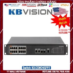 Switch POE 24 cổng Kbvision KX-CSW24SFP2