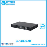 Switch PoE 24 port All-Gigabit Layer 2+ managed Kbvision KX-CSW24-PFG-230