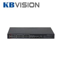 Switch PoE 24 port (hỗ trợ 2 cổng quang) All-Gigabit Layer 2+ managed KBVISION KX-CSW24-PFG-230