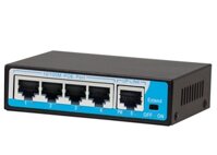 Switch PoE 4 Port HRUI HR901-AF-41 tốc độ 10/100M, 1 Uplink, công suất tổng 48W, Led hiển thị