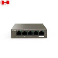 Switch PoE 5 Port Tenda 100Mb TEF1105P-4 (Vỏ sắt / Chống sét 6KV / Chuyên Camera IP)
