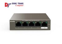 Switch PoE 5 Port Tenda 100Mb TEF1105P-4 (Vỏ sắt / Chống sét 6KV / Chuyên Camera IP)