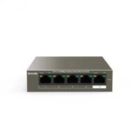 Switch PoE 5 Port Tenda 100Mb TEF1105P-4 (Vỏ sắt / Chống sét 6KV / Chuyên Camera IP)