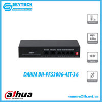 Switch PoE 6-Port with 4-Port PoE Dahua DH-PFS3006-4ET-36