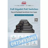 Switch Poe 8 port ONV H1108PLS 08 x 10/100Mbps công suất 65W