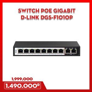 Switch PoE D-LINK DGS-F1010P