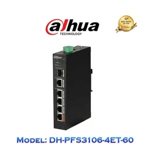 Switch POE Dahua PFS3106-4ET-60 - 4 port