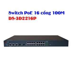 Switch PoE Hikvision DS-3D2216P 100M - 16 cổng