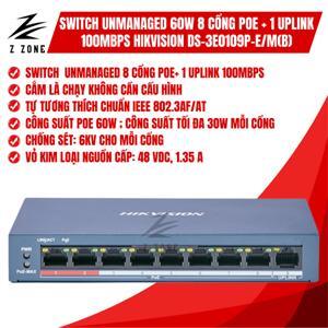 Switch PoE Hikvision DS-3E0109P-E/M(B) - 8 port