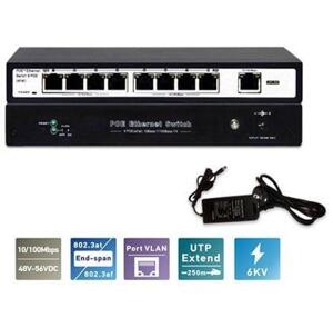 Switch PoE Hikvision SH-1008P-E, 8 cổng
